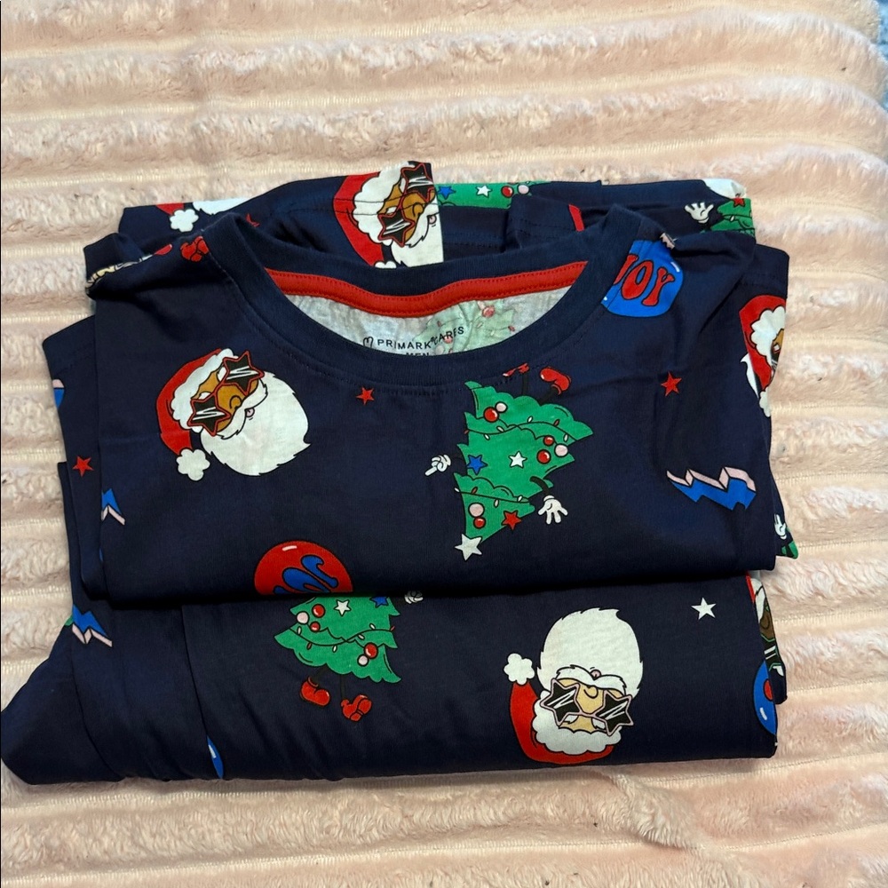 Men’s Christmas Pajama Set- Navy